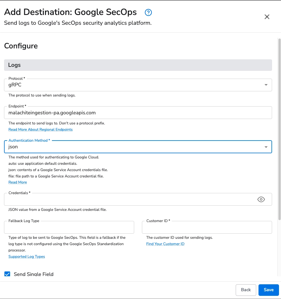 Bindplane docs - Google SecOps with Bindplane Quick Start - image 6