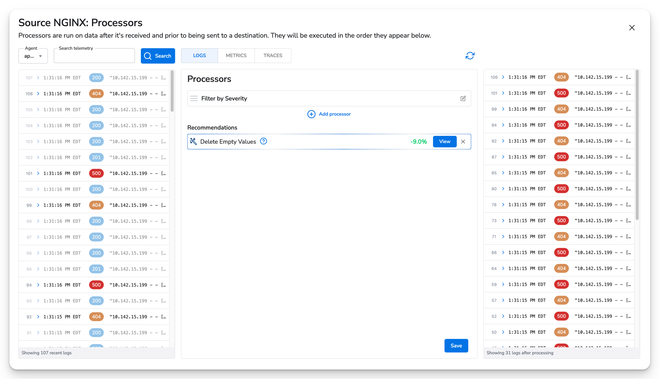 Bindplane docs - Live Preview - image 1