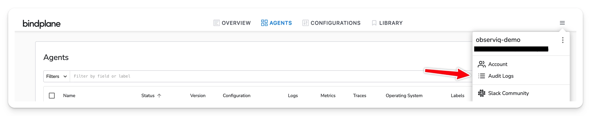 Bindplane docs - Audit Trail - image 1