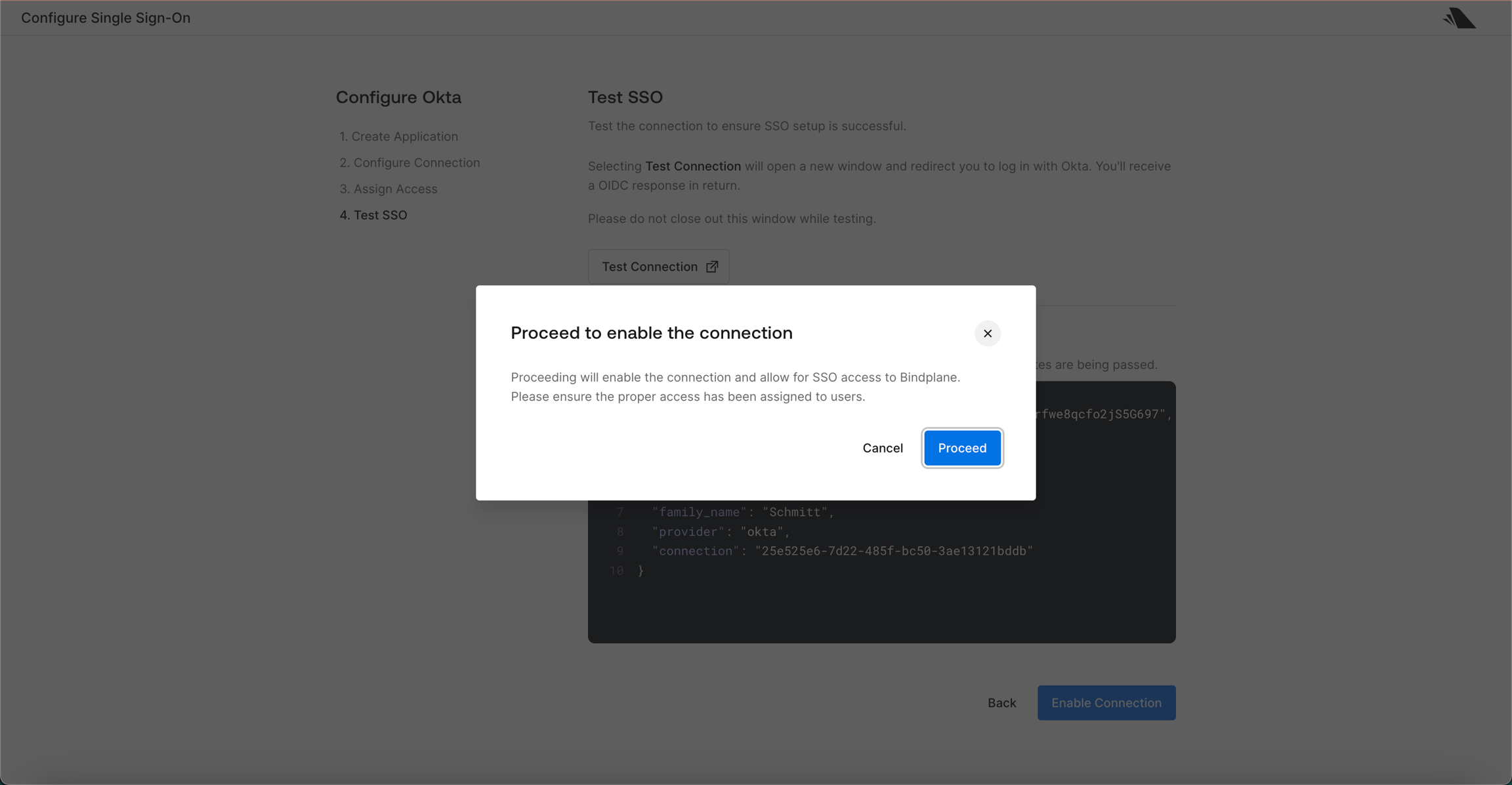 Testing and enabling your SSO connection